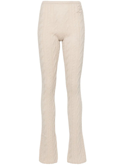 Cable-Knit Straight Trousers