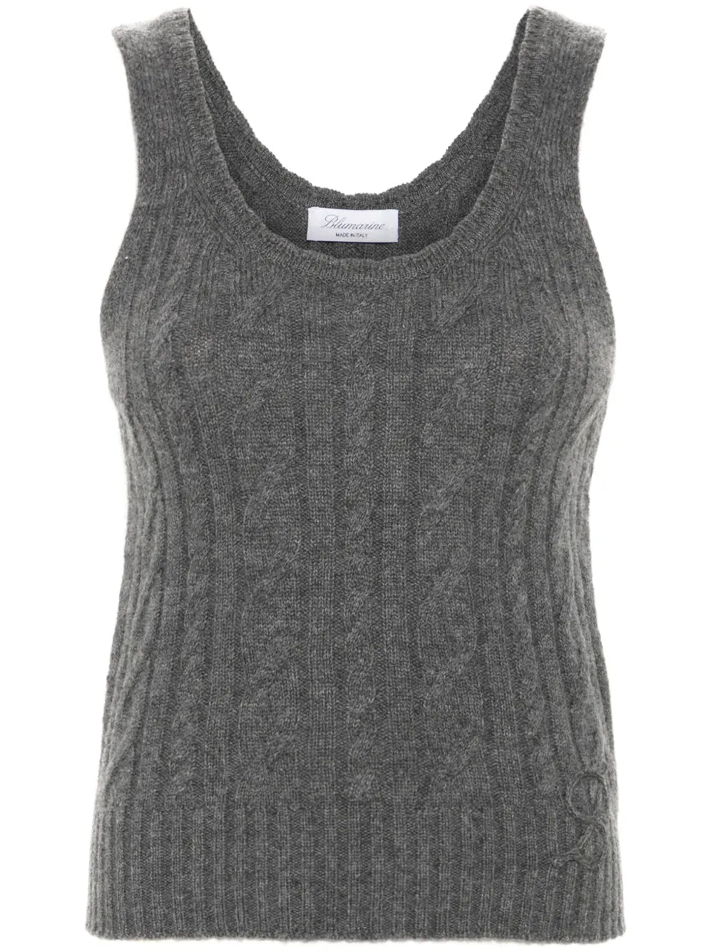 Logo-Embroidered Cable-Knit Top
