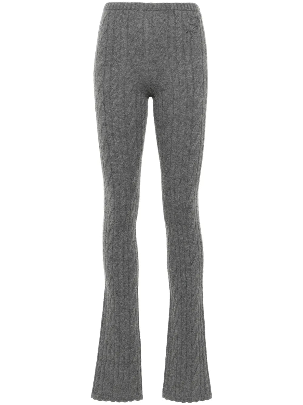 Cable-Knit Straight Trousers