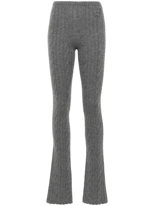 Cable-Knit Straight Trousers
