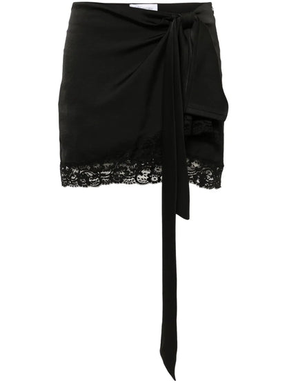 Lace-Trim Mini Skirt