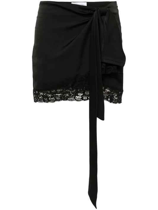 Lace-Trim Mini Skirt