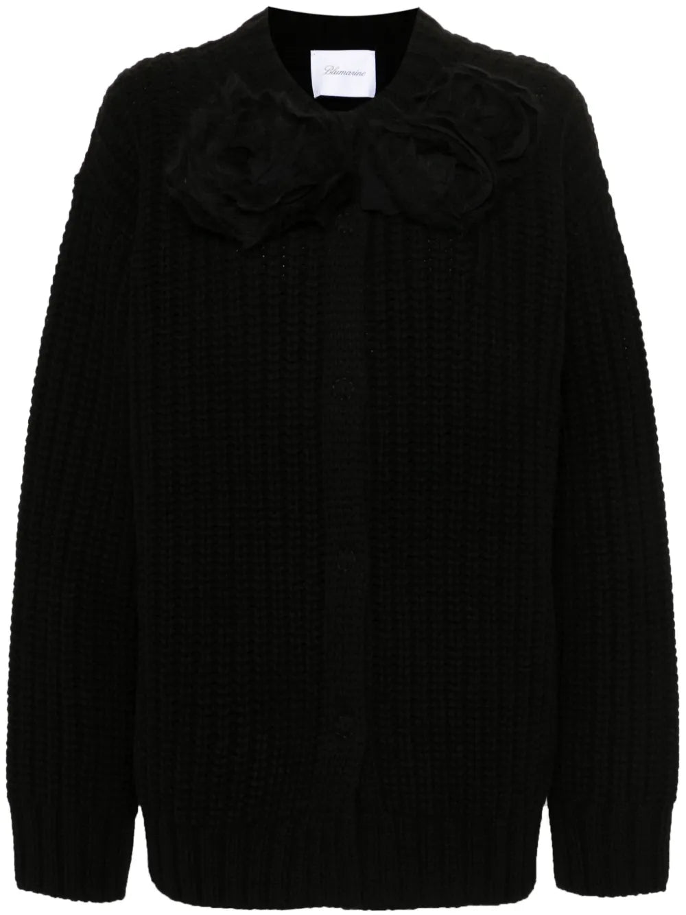 Floral-Appliqué Cardigan