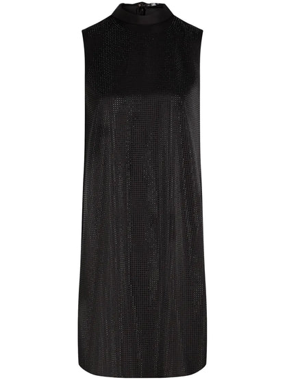 Rhinestone-Embellished Shift Dress
