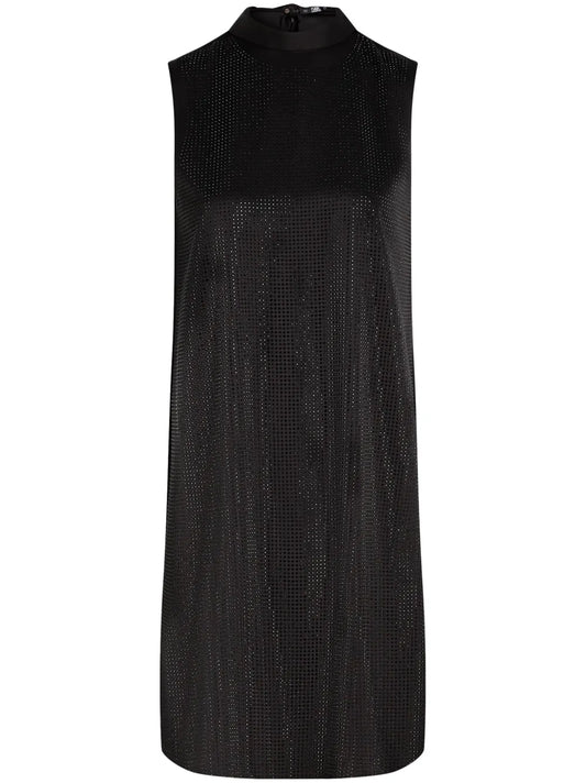 Rhinestone-Embellished Shift Dress