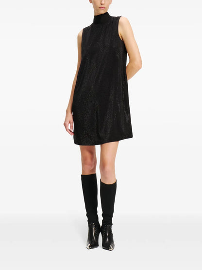 Rhinestone-Embellished Shift Dress