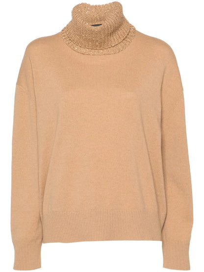Sequin-Embellished Knitted Jumper