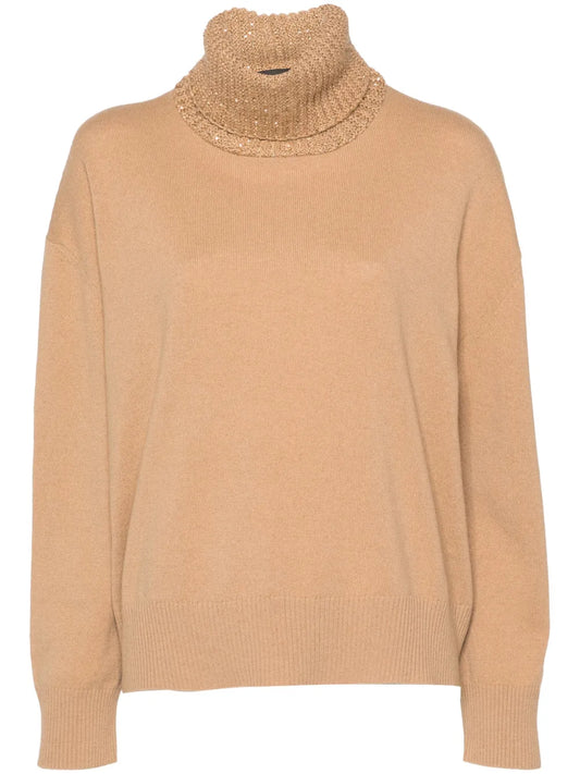 Sequin-Embellished Knitted Jumper