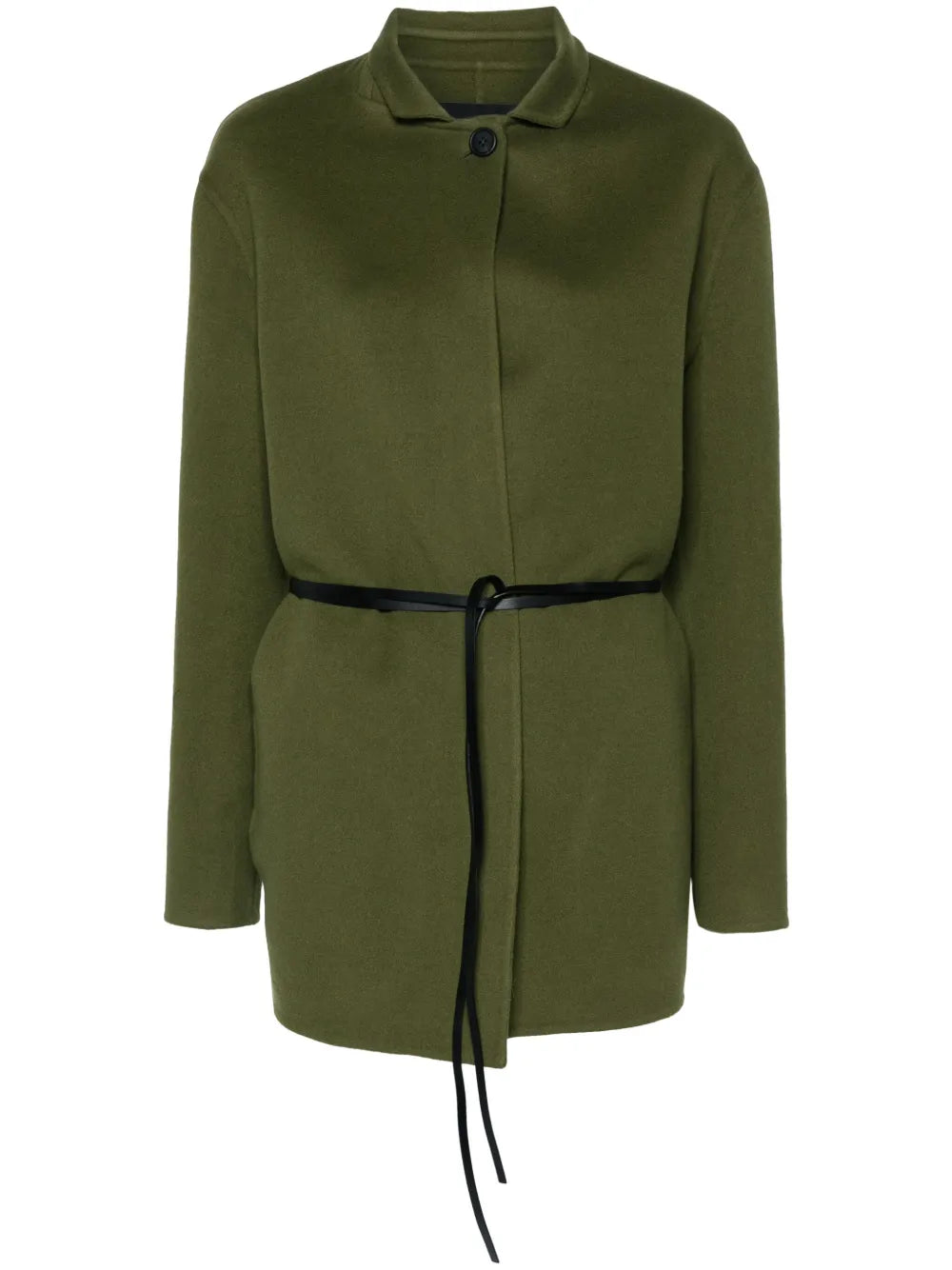 Belted Single-Breasted Coat