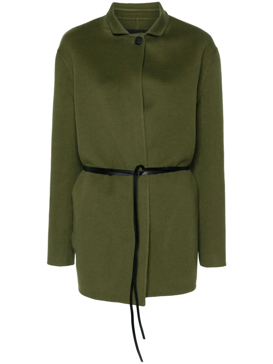 Belted Single-Breasted Coat