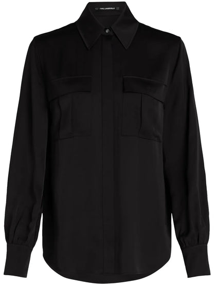 Satin Cargo Shirt
