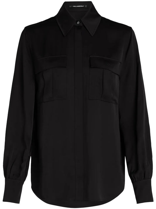 Satin Cargo Shirt