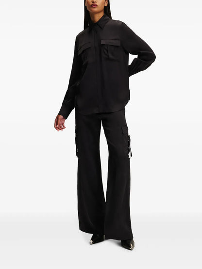 Satin Cargo Shirt