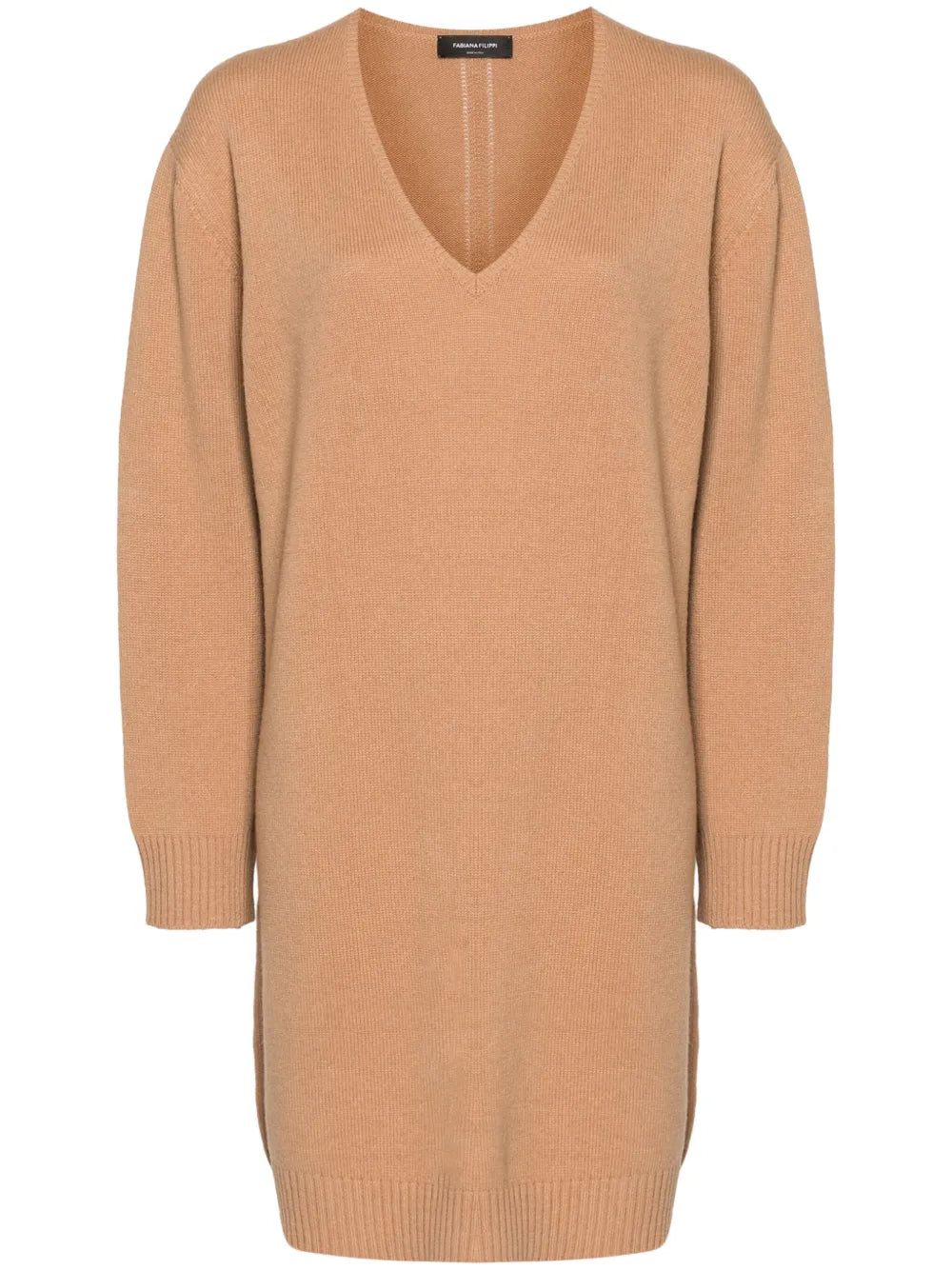 V-Neck Knitted Dress