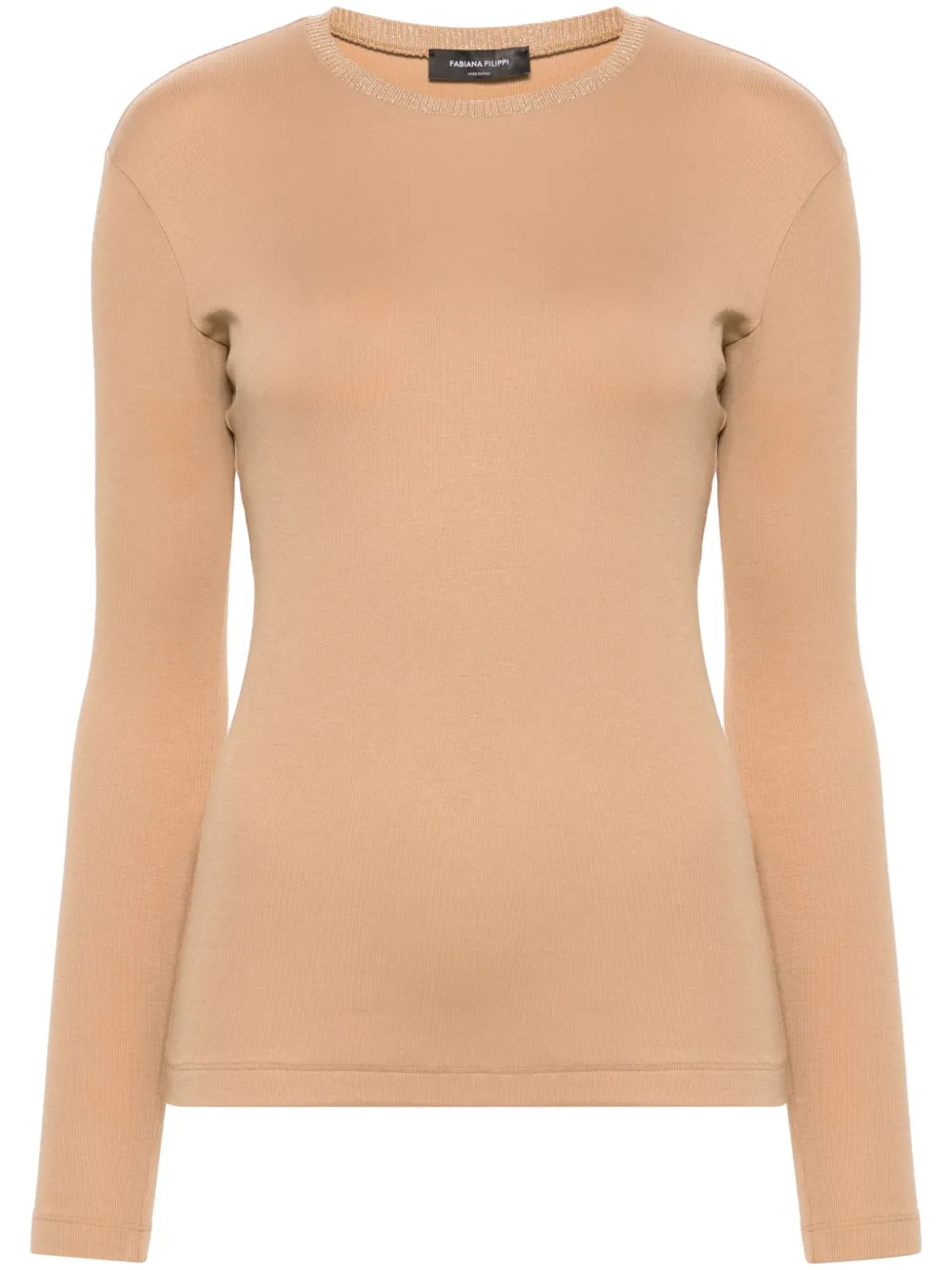 Knit-Collar T-Shirt
