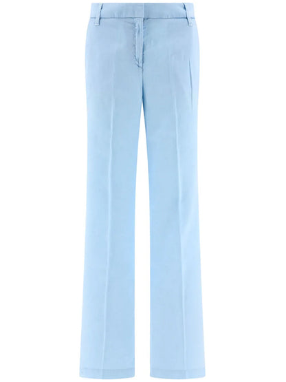 Pressed-Crease Straight-Leg Trousers