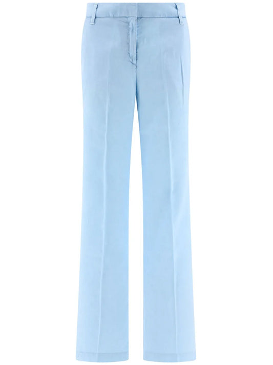 Pressed-Crease Straight-Leg Trousers