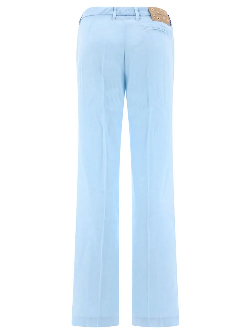 Pressed-Crease Straight-Leg Trousers