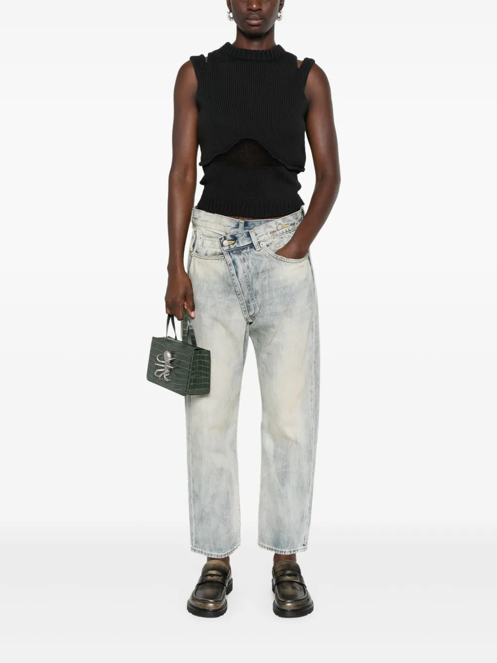 Crossover Mid-Rise Tapered Jeans