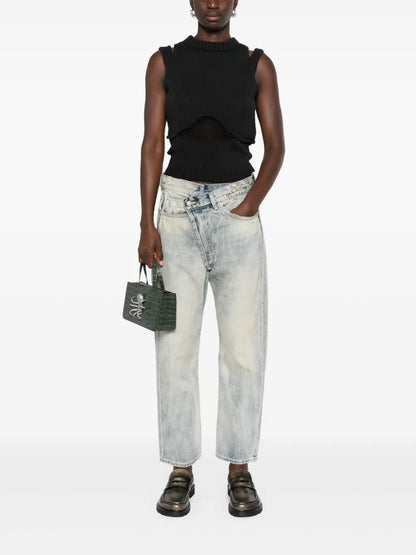 Crossover Mid-Rise Tapered Jeans