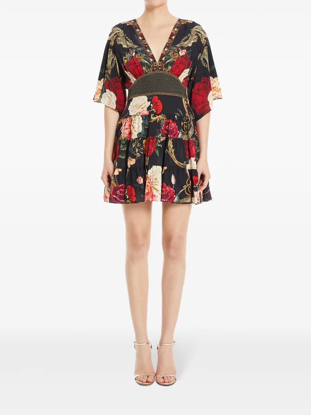 Tiered-Skirt Mini Dress