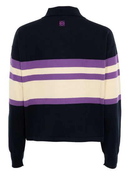 Polo-Collar Cotton Jumper