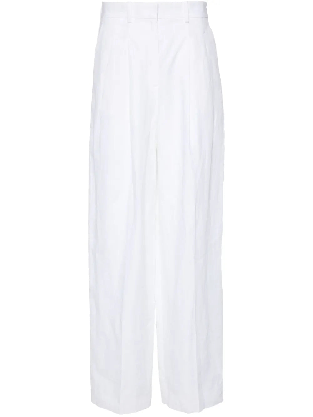 Pleat-Detail Linen Trousers