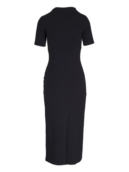 Side-Draped Midi Dress