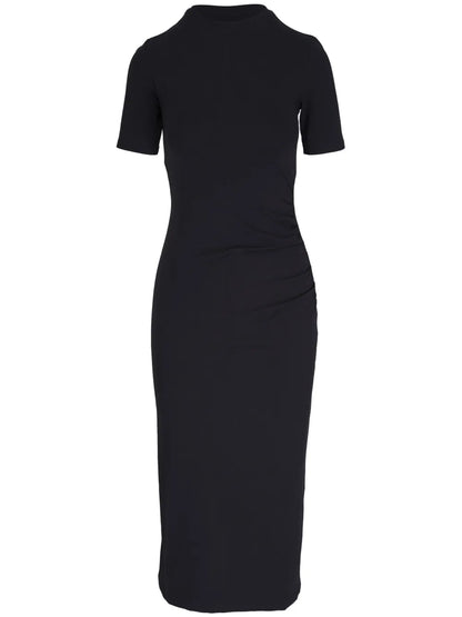 Side-Draped Midi Dress