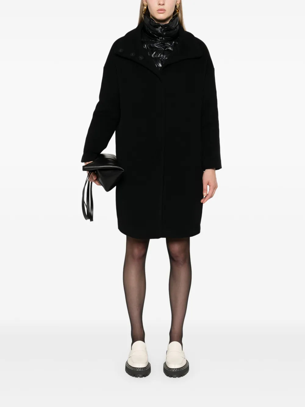 Layered Padded Parka Coat