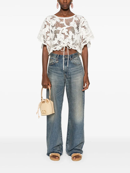 Cropped Cord-Lace Top