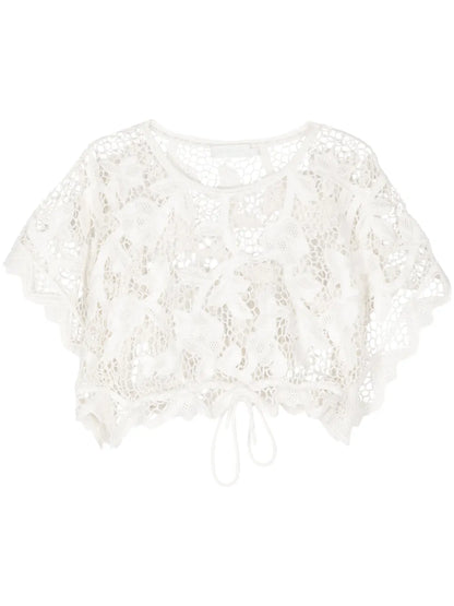 Cropped Cord-Lace Top