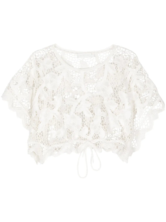 Cropped Cord-Lace Top