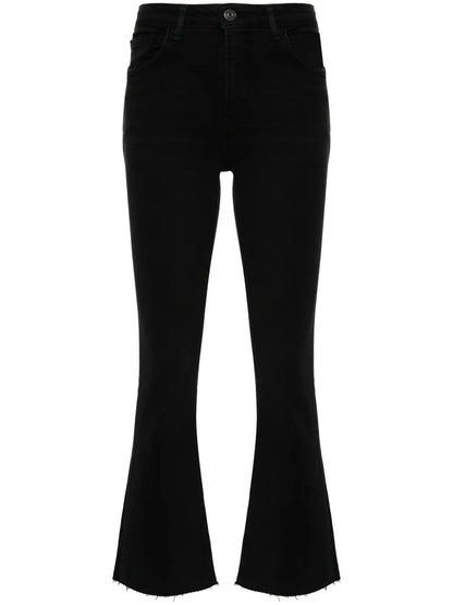 Le Crop Mini Boot Raw Fray Jeans