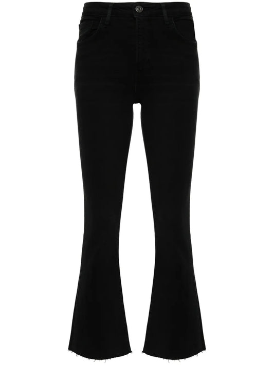 Le Crop Mini Boot Raw Fray Jeans