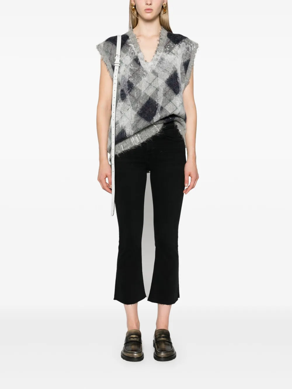Le Crop Mini Boot Raw Fray Jeans