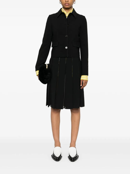 Contrast-Stitching Jacket