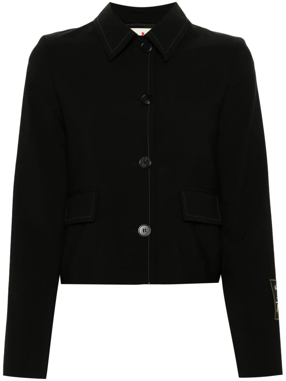 Contrast-Stitching Jacket