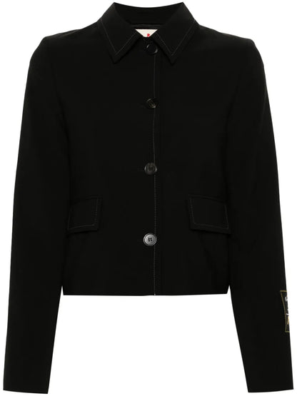Contrast-Stitching Jacket