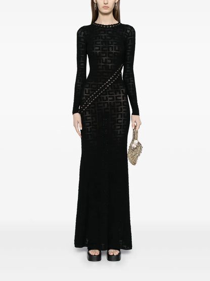 Logo-Embroidered Maxi Dress