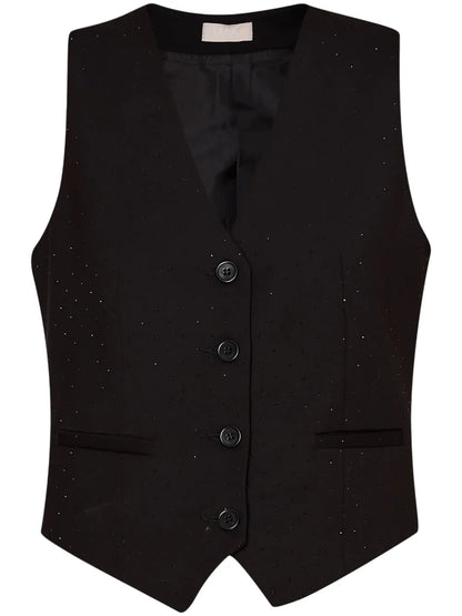 Stud-Embellished Suit Waistcoat