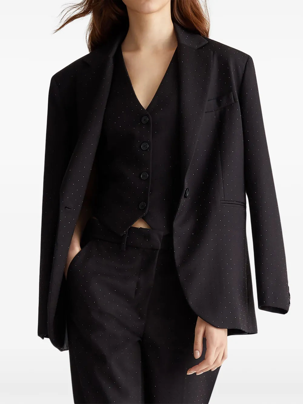 Stud-Embellished Suit Waistcoat