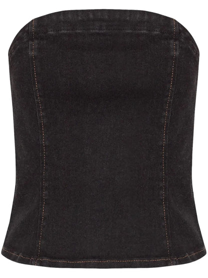 Zipped Strapless Top
