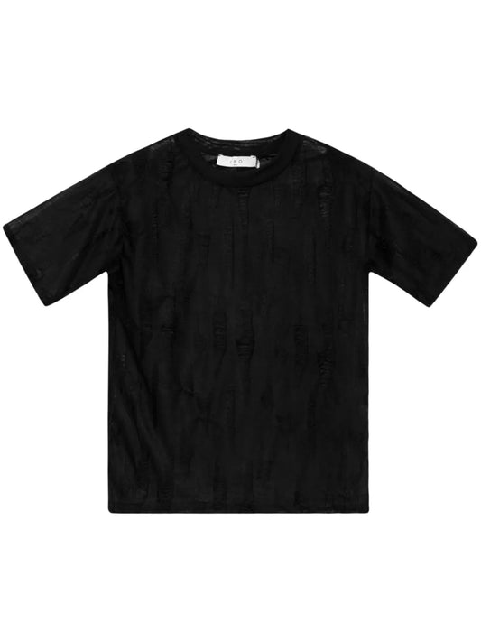 Distressed Semi-Sheer T-Shirt
