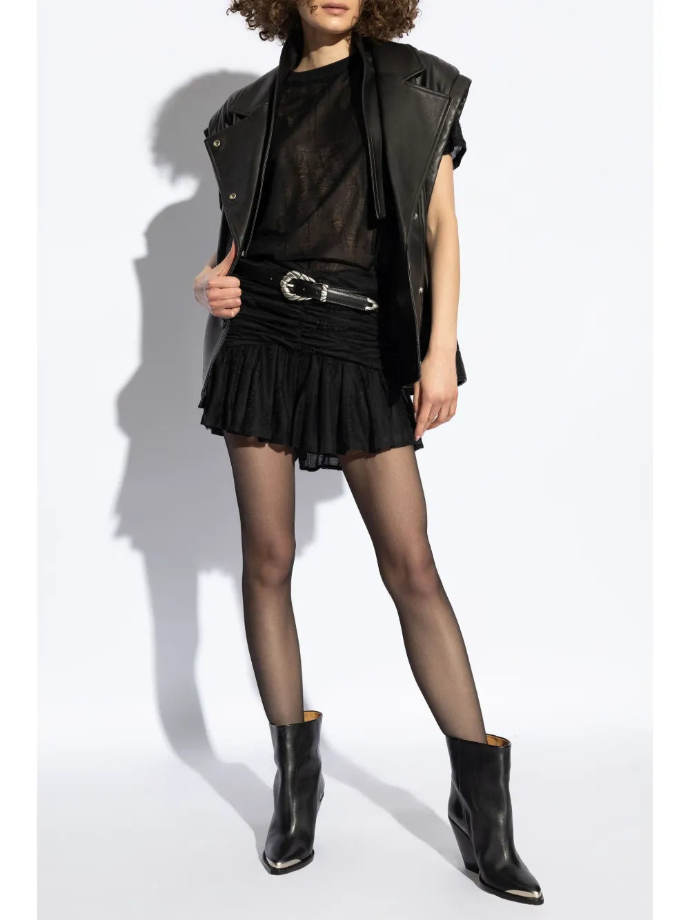 Distressed Semi-Sheer T-Shirt