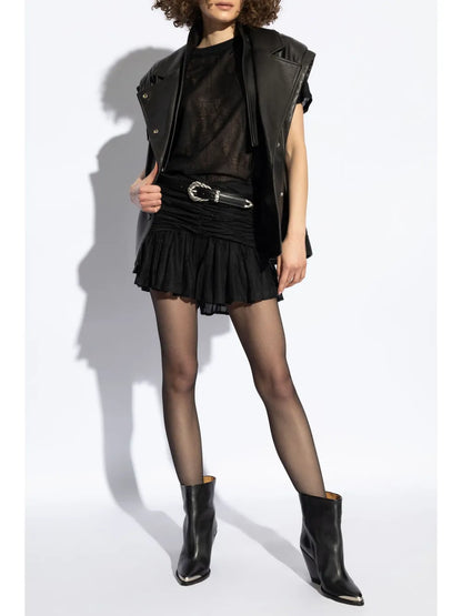 Distressed Semi-Sheer T-Shirt
