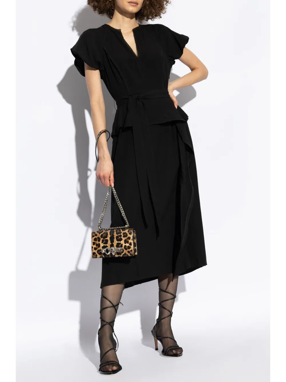 Demetria V-Neck Midi Dress