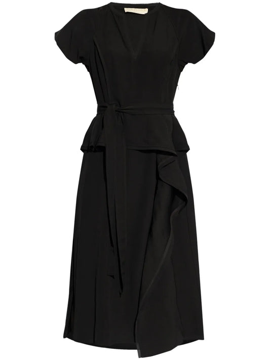Demetria V-Neck Midi Dress