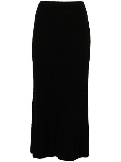 Cable-Knit Maxi Skirt
