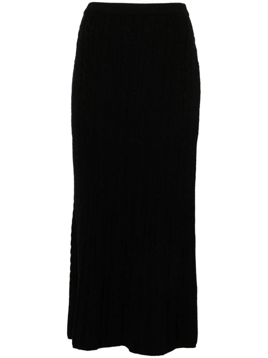 Cable-Knit Maxi Skirt